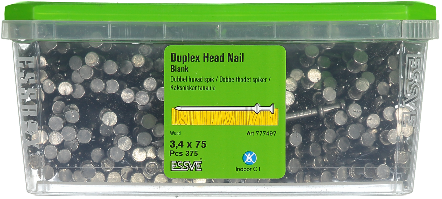 SPIK ESSVE DUBBELHUVUD RUND BL 3,4X75 375ST