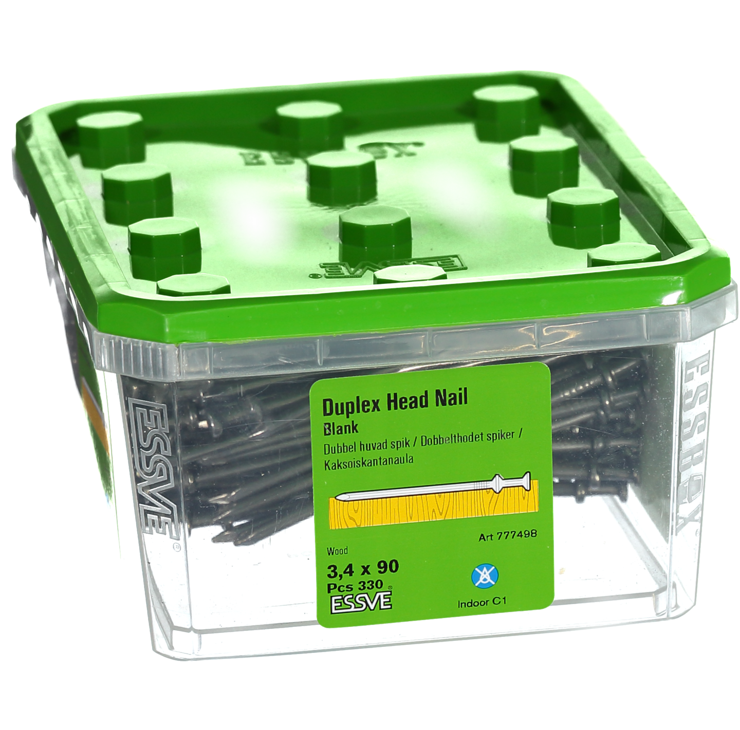 SPIK ESSVE DUBBELHUVUD RUND BL 3,4X90 330ST