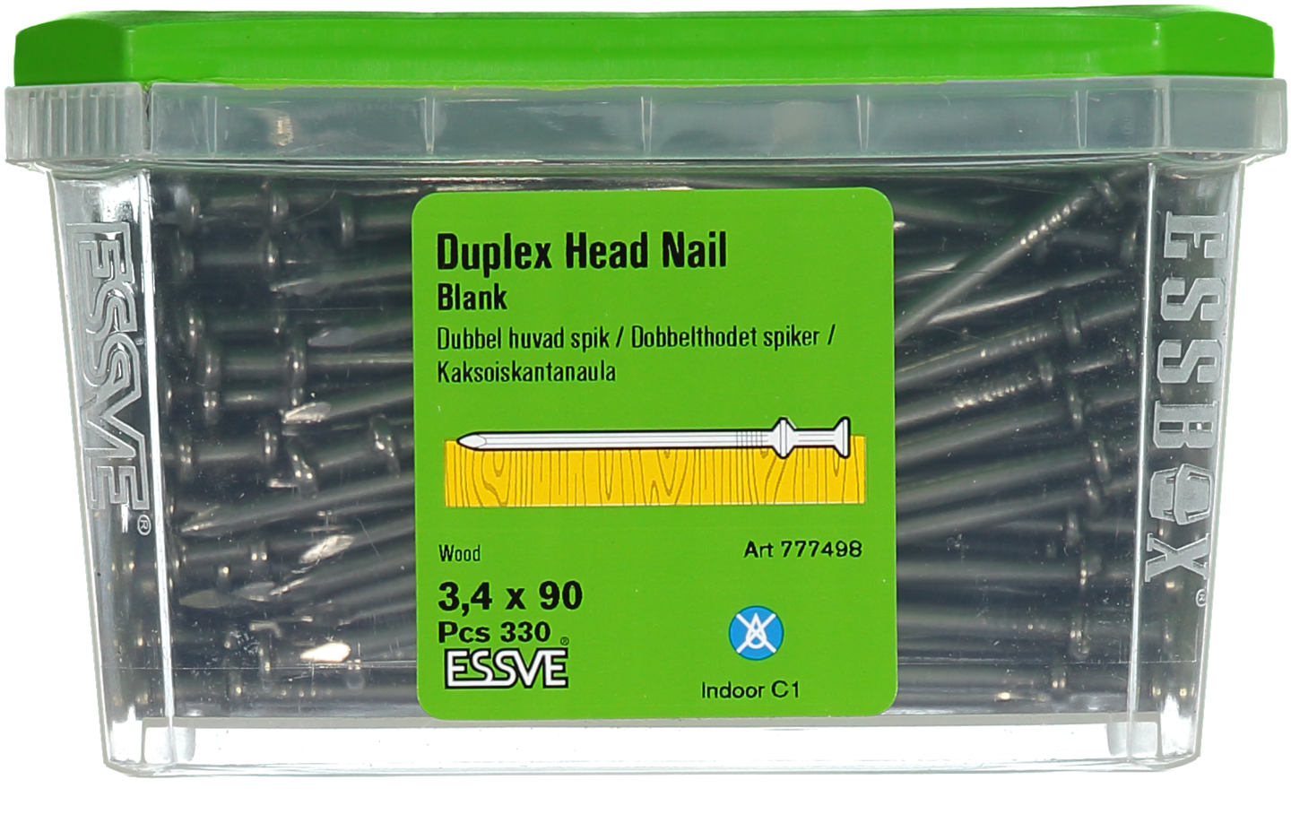 SPIK ESSVE DUBBELHUVUD RUND BL 3,4X90 330ST