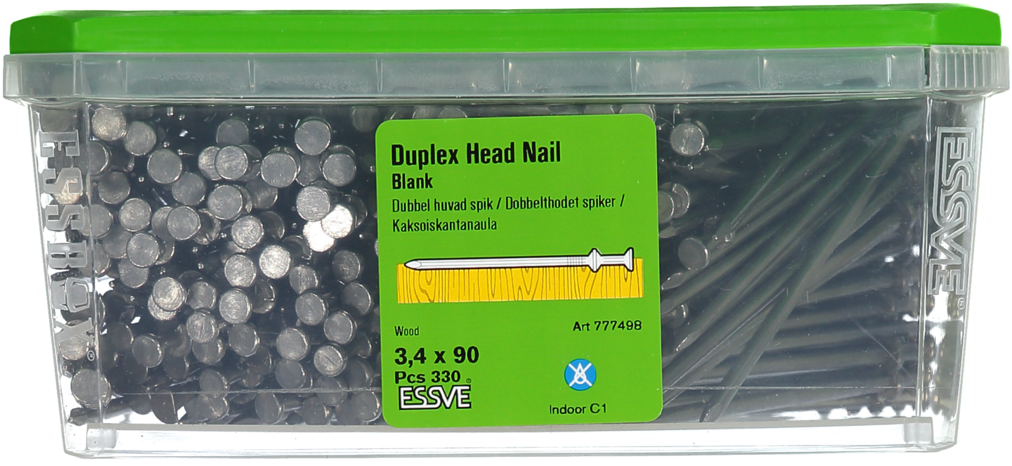 SPIK ESSVE DUBBELHUVUD RUND BL 3,4X90 330ST