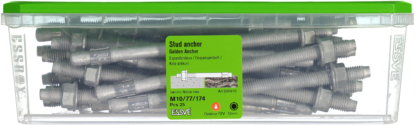 EXPANDER FZV M10X174 25ST GOLDEN ANCHOR