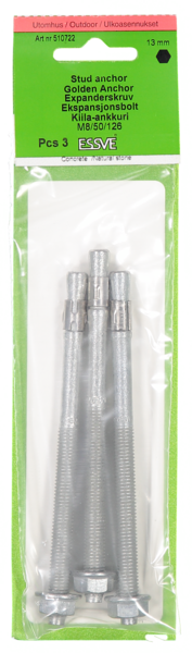 EXPANDER FZV M8X126 3ST GOLDEN ANCHOR