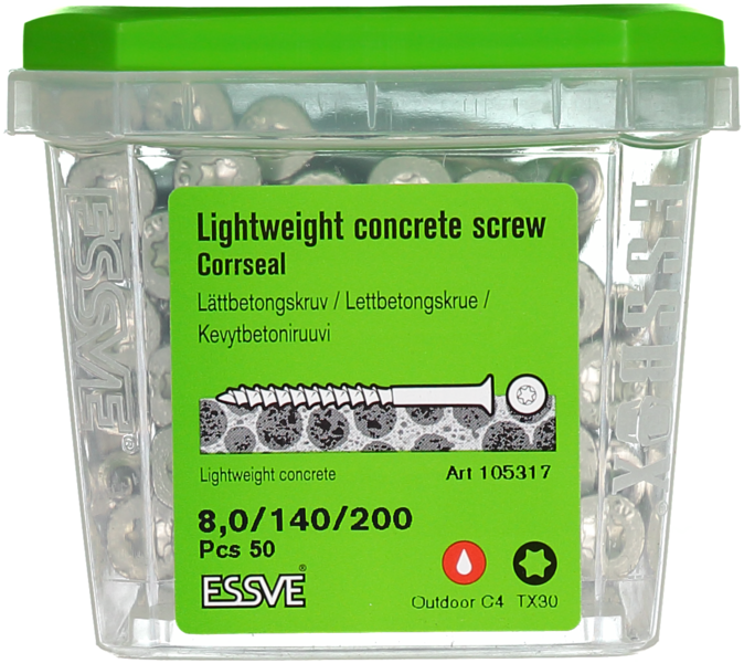 LÄTTBETONGSKRUV FS CS 8X200 50ST