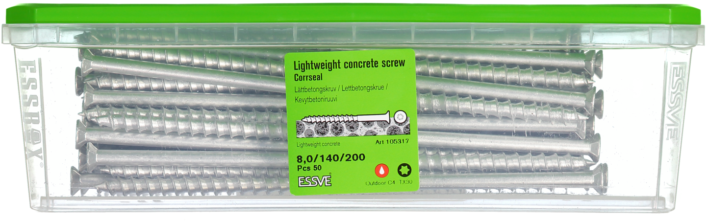 LÄTTBETONGSKRUV FS CS 8X200 50ST