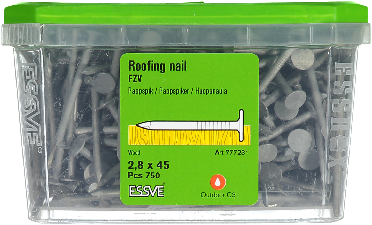 PAPPSPIK RUND FZV 2,8X45 750ST