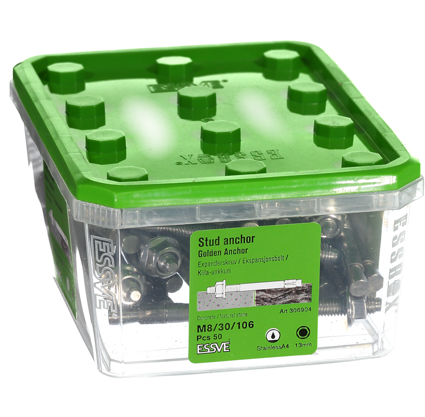 EXPANDER ESSVE GOLDEN ANCHOR ROSTFRI SYRAFAST A4 M8/30/106 50ST