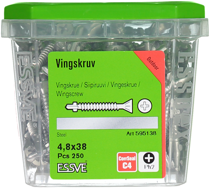 VINGSKRUV FS CS 4,8X38 250ST