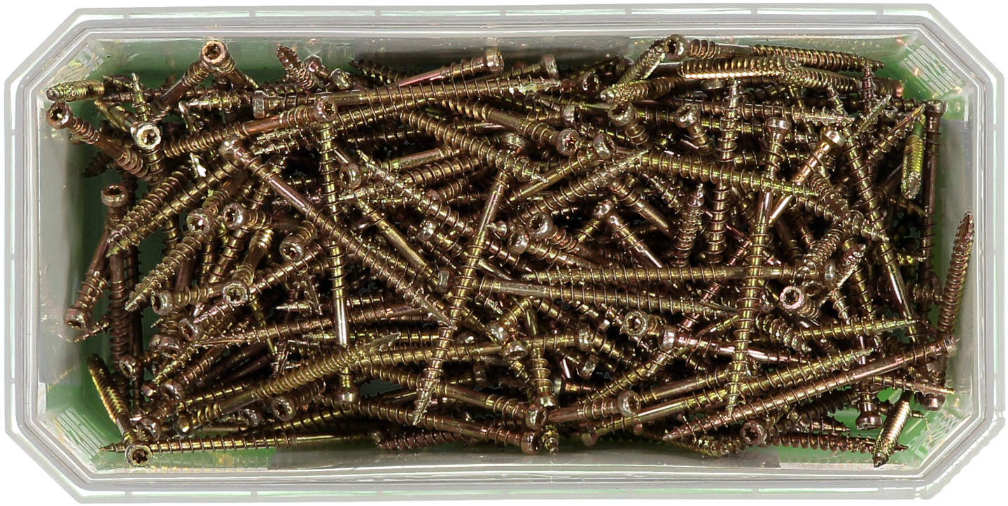 SOCKELSKRUV GULD 3,9X57 250ST TRÄ/STÅLREGEL