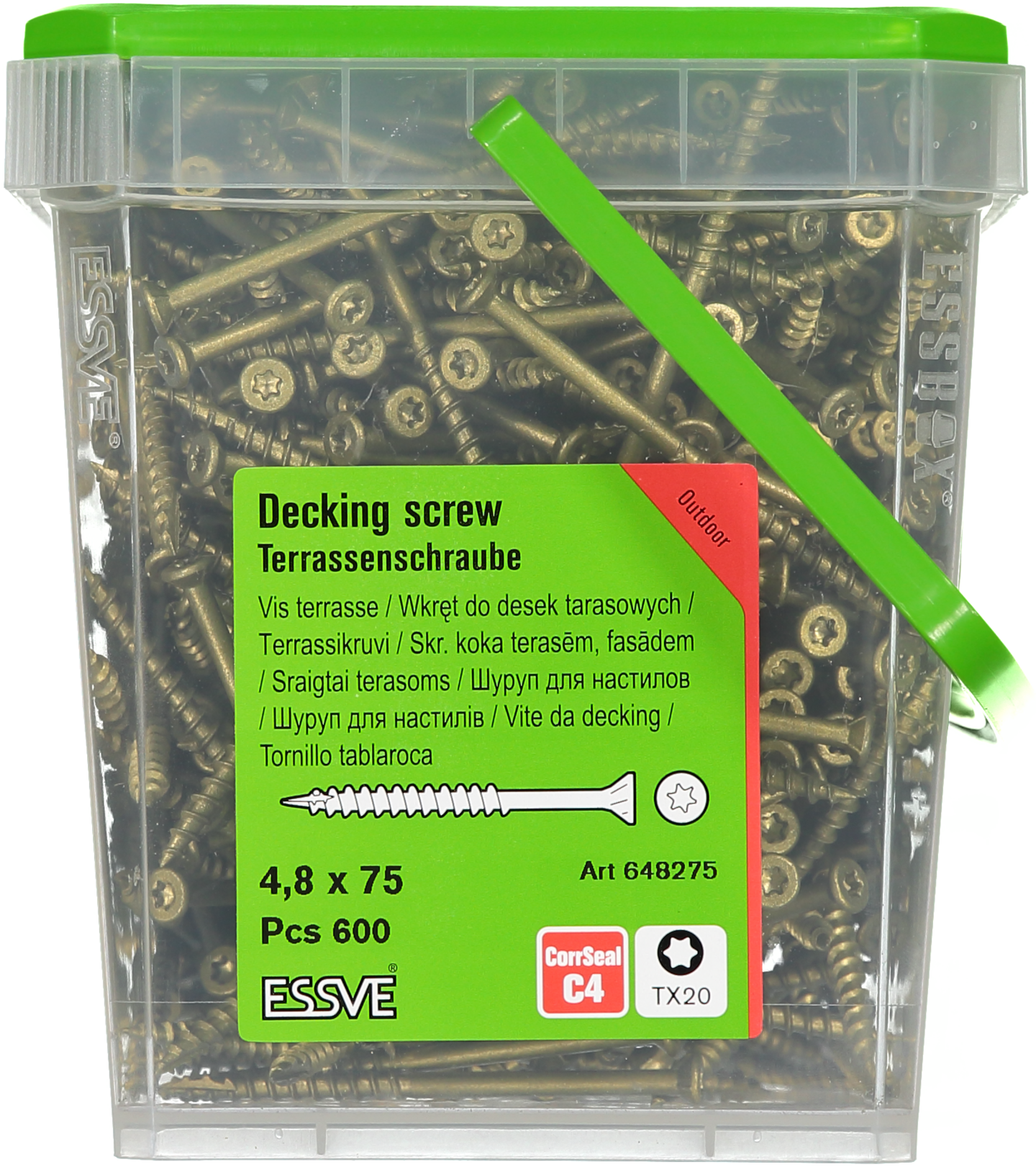 TRALLSKRUV CS 4,8X75MM 600ST TX20 TRÄREGEL