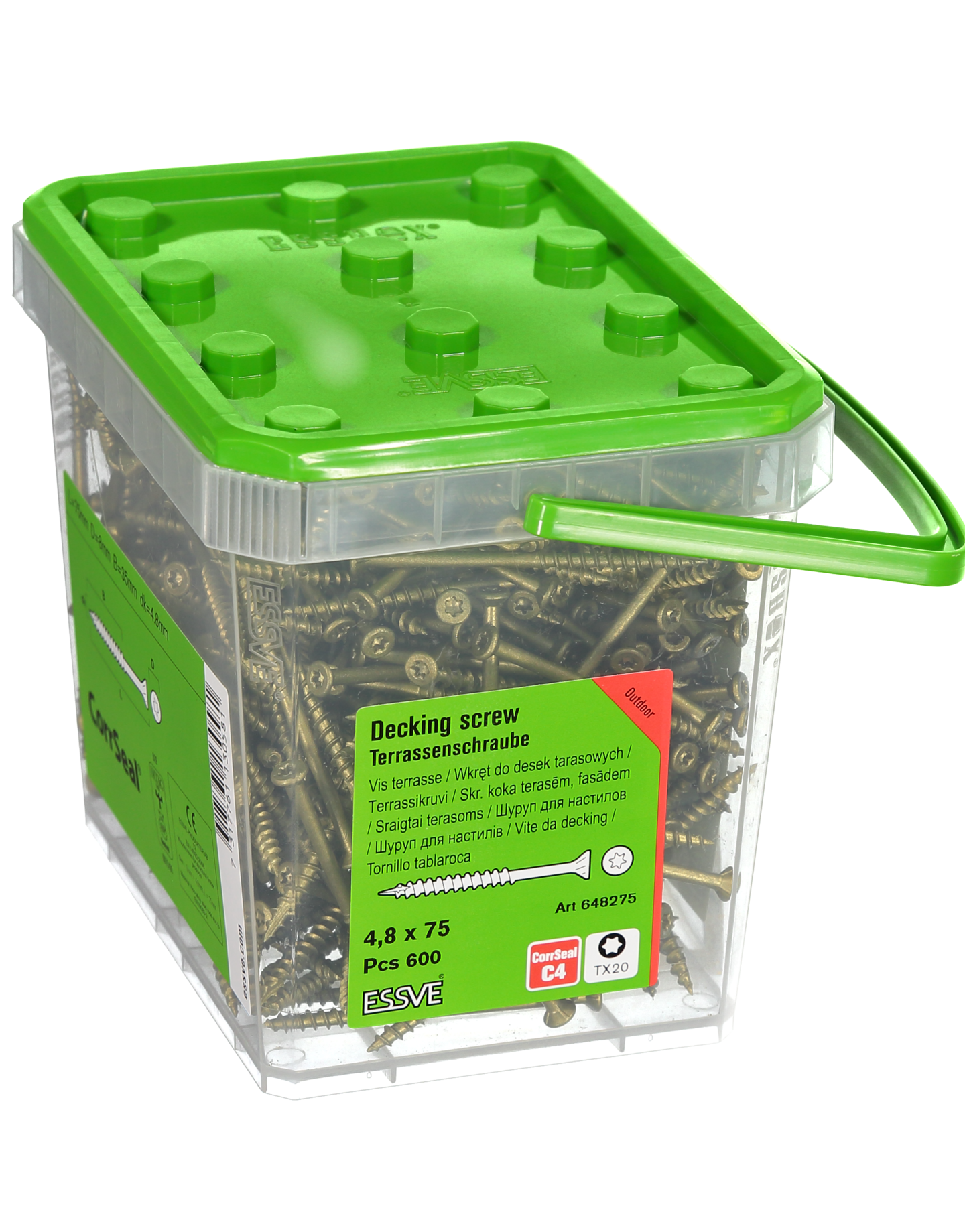 TRALLSKRUV CS 4,8X75MM 600ST TX20 TRÄREGEL