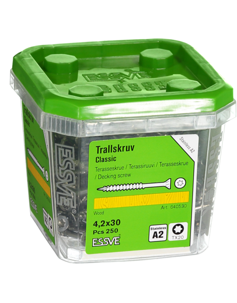 TRALLSKRUV A2 4,2X30MM 250ST