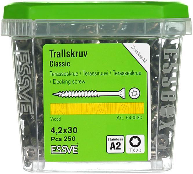 TRALLSKRUV A2 4,2X30MM 250ST