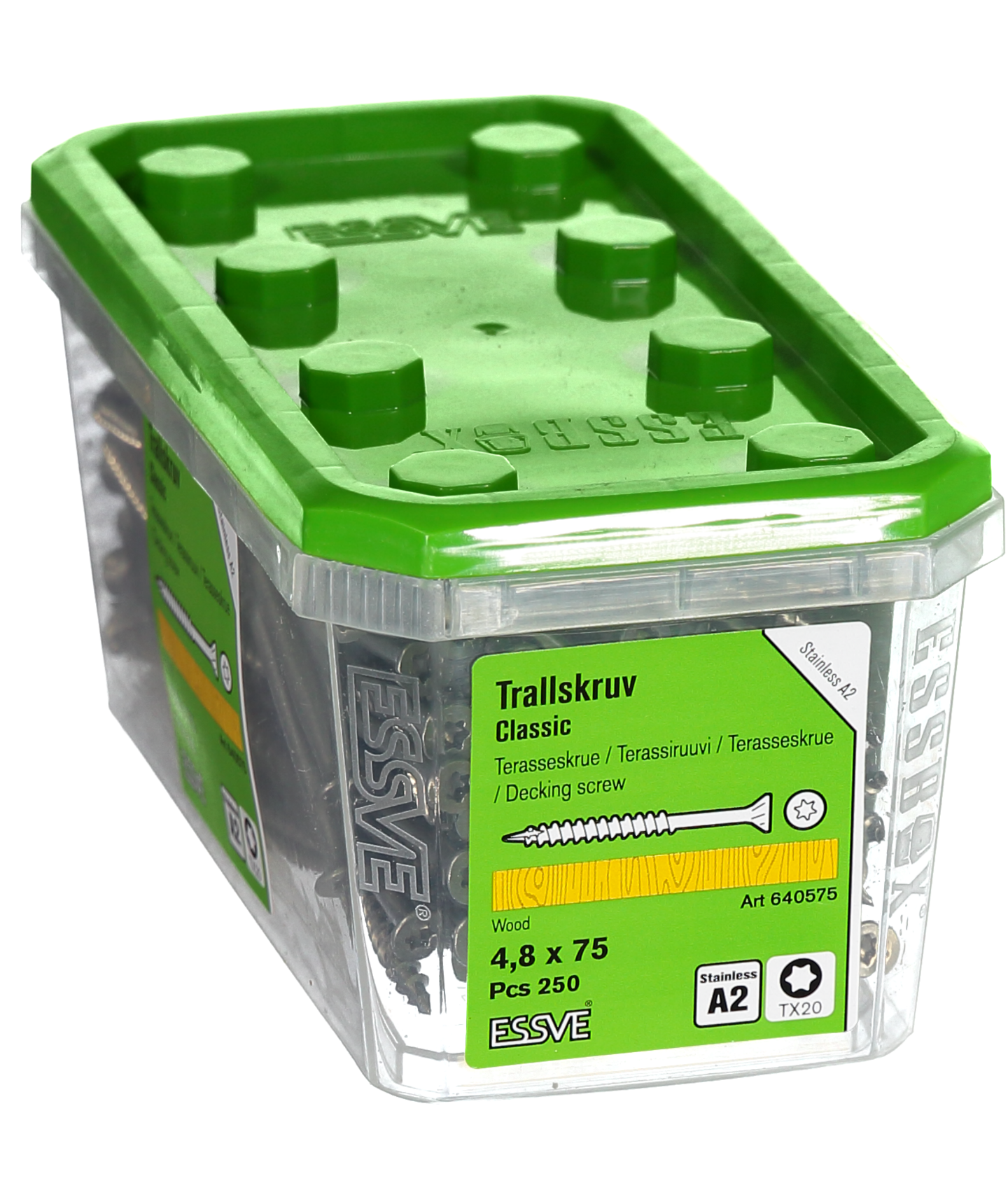 TRALLSKRUV A2 4,8X75MM 250ST