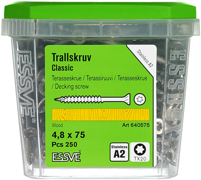 TRALLSKRUV A2 4,8X75MM 250ST