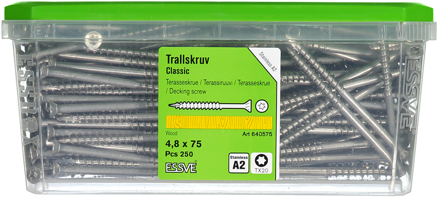 TRALLSKRUV A2 4,8X75MM 250ST