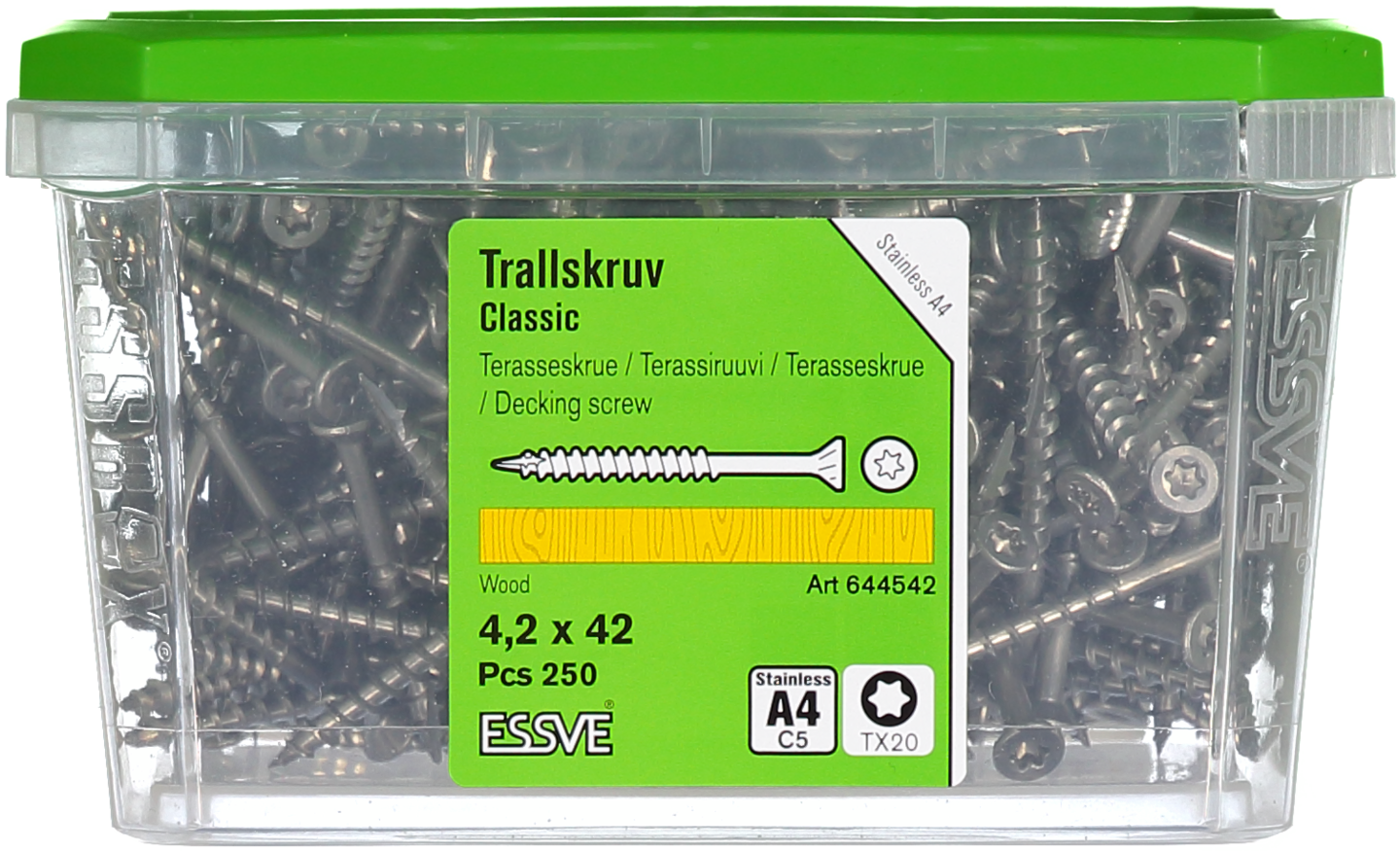 TRALLSKRUV A4 4,2X42MM 250ST