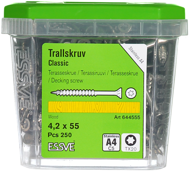 TRALLSKRUV A4 4,2X55MM 250ST
