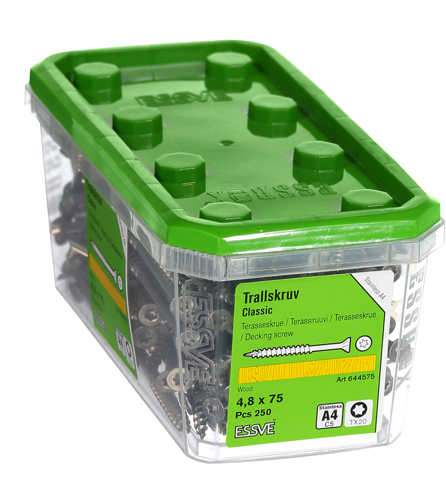 TRALLSKRUV A4 4,8X75MM 250ST