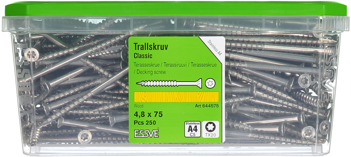 TRALLSKRUV A4 4,8X75MM 250ST