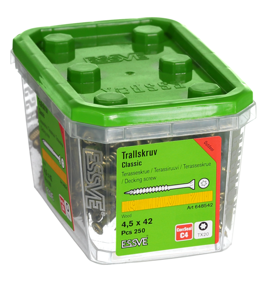 TRALLSKRUV CS 4,5X42MM 250ST TX20 TRÄREGEL