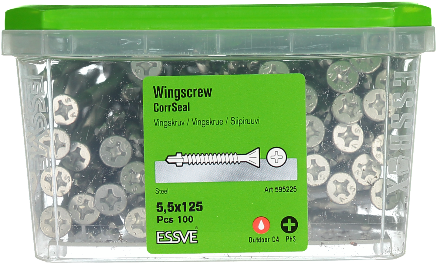 VINGSKRUV FS CORRSEAL 5,5X125 100ST