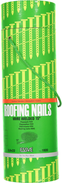 PAPPSPIK 15° 3,0X22MM 1920ST RULLBANDAD VARMFÖRZINKAD (FZV)