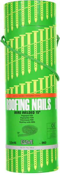 PAPPSPIK 15° 3,0X45MM 960ST RULLBANDAD VARMFÖRZINKAD (FZV)