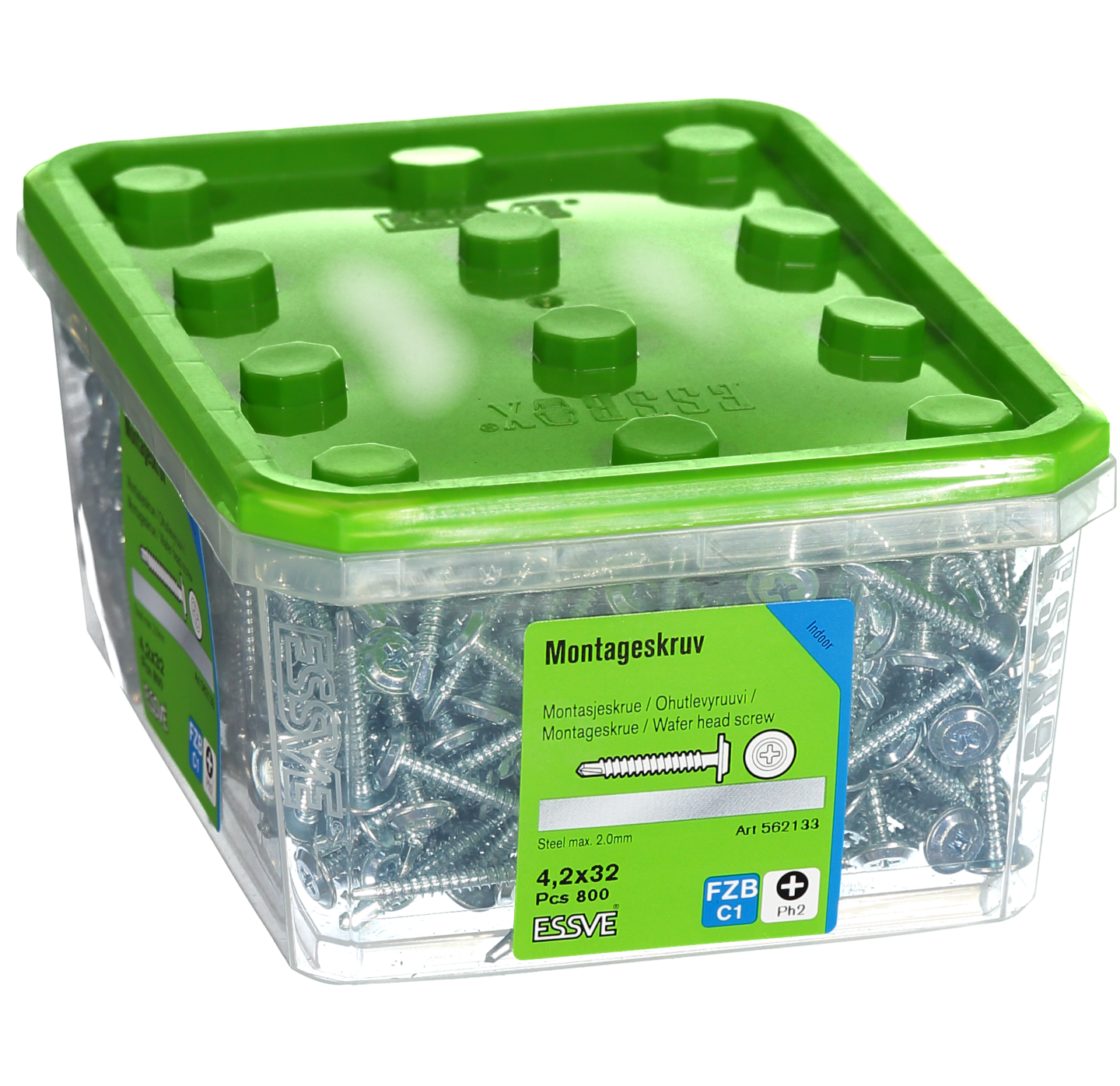 MONTAGESKRUV ESSVE MED BORRSPETS PH2 FZB 4,2X32 800ST