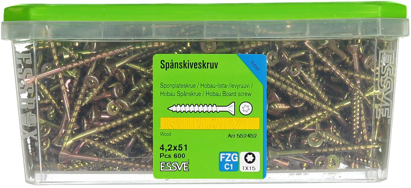 SPÅNSKRUV ESSVE FZG 4,2X51MM 600ST HOBAU