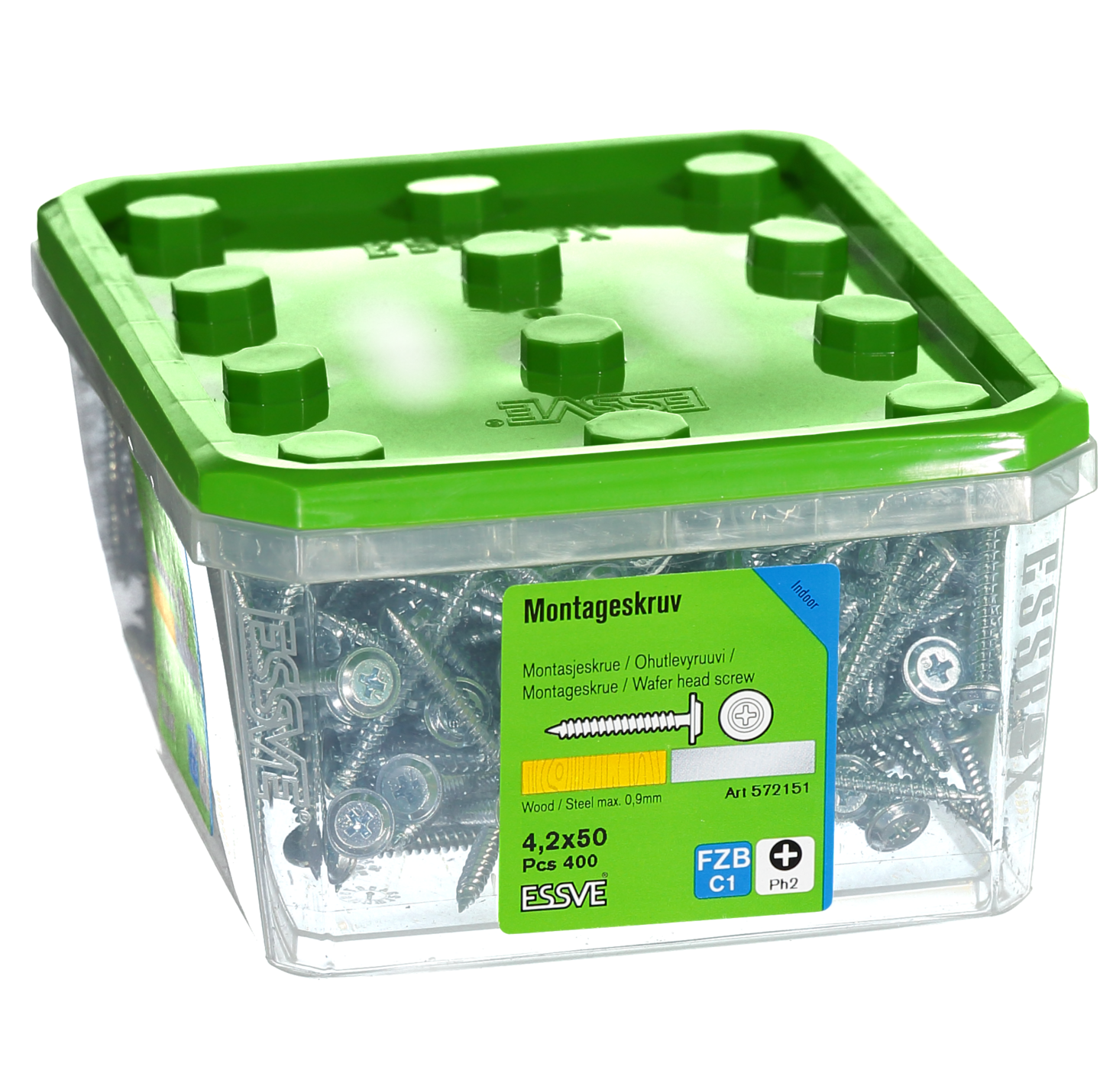 MONTAGESKRUV ESSVE MED VASS SPETS PH2 FZB 4,2X50 400ST