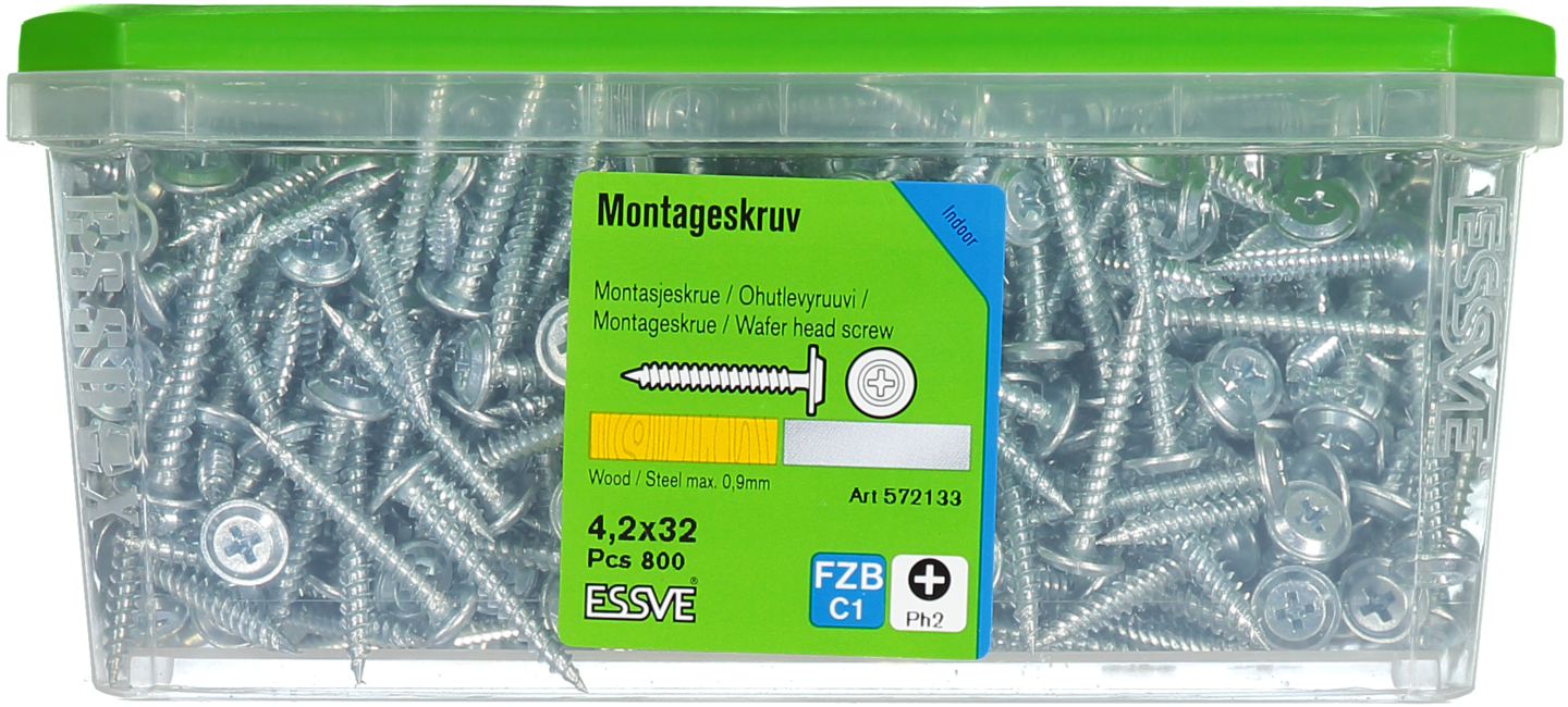 MONTAGESKRUV ESSVE MED VASS SPETS PH2 FZB 4,2X32 800ST