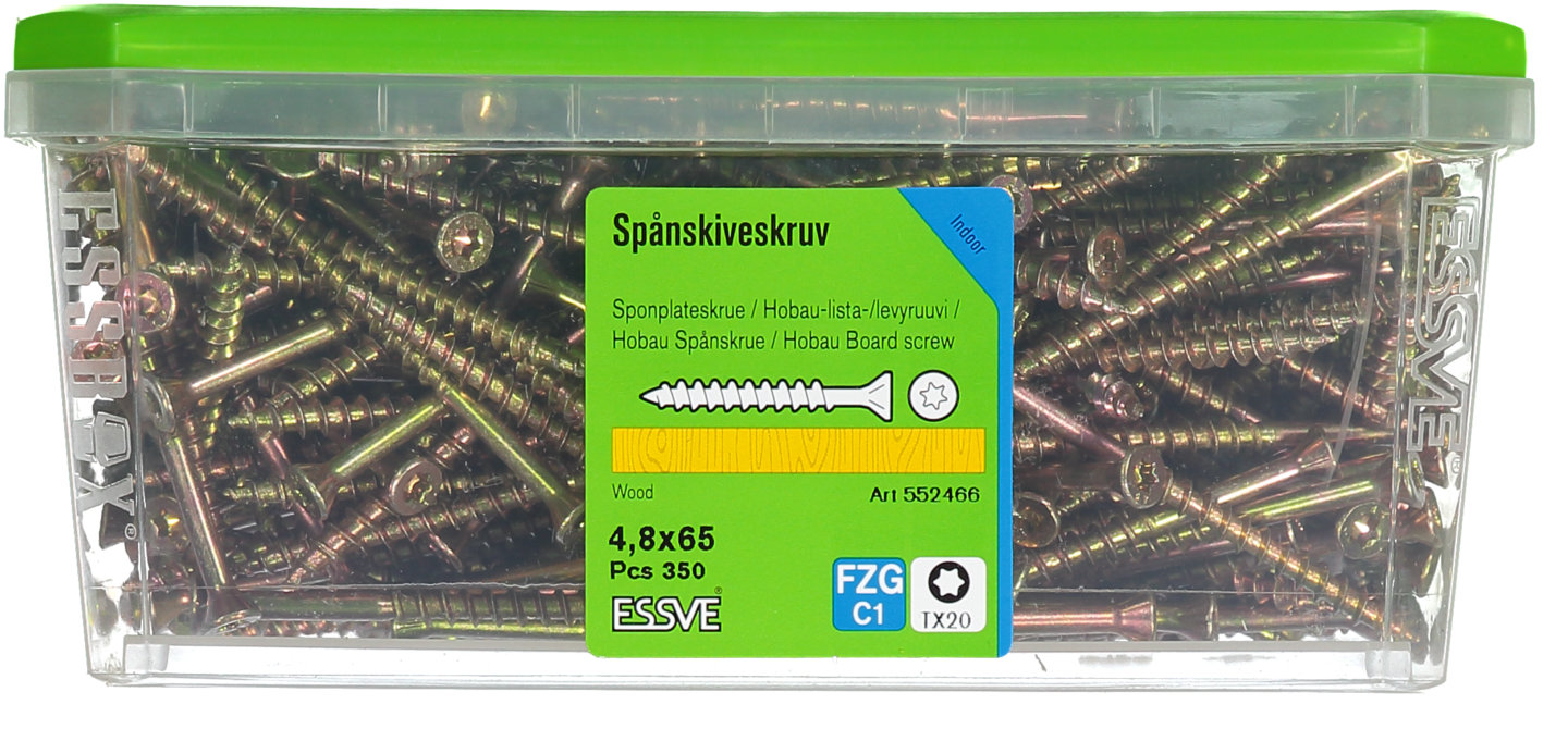 SPÅNSKRUV FZG 4,8X65MM 350ST HOBAU