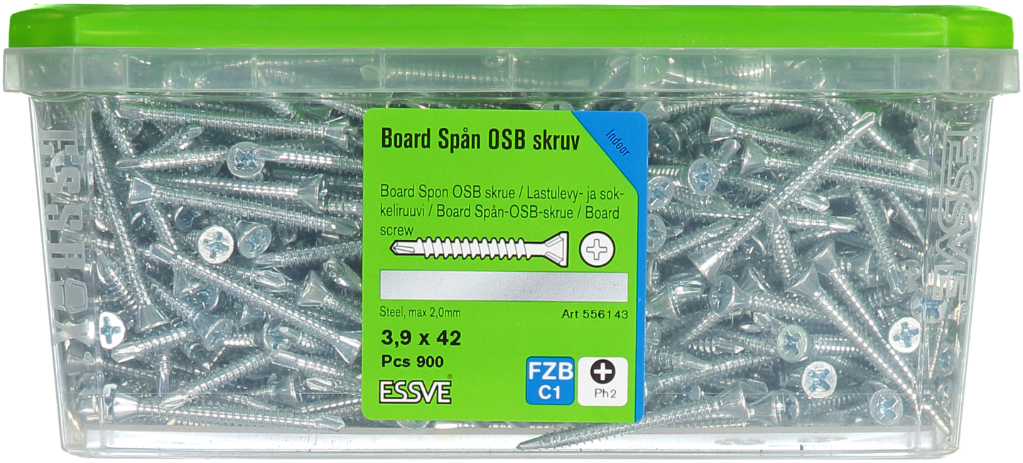 SPÅN/BOARDSKRUV BS 3,9x42MM FZB 900ST