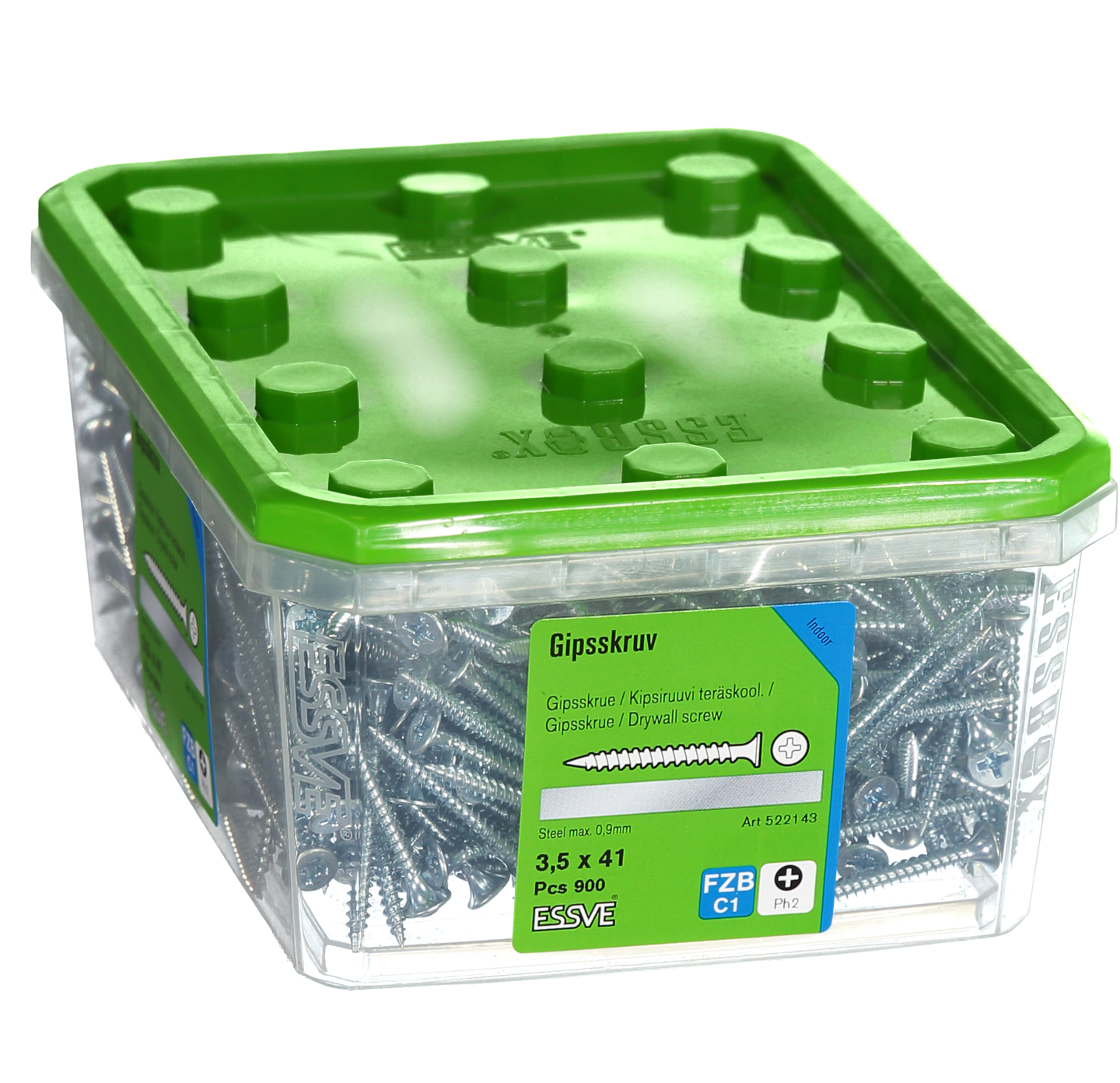 GIPSSKRUV STÅL 3,5X41MM 900ST STÅLREGEL BLANKFÖRZINKAD