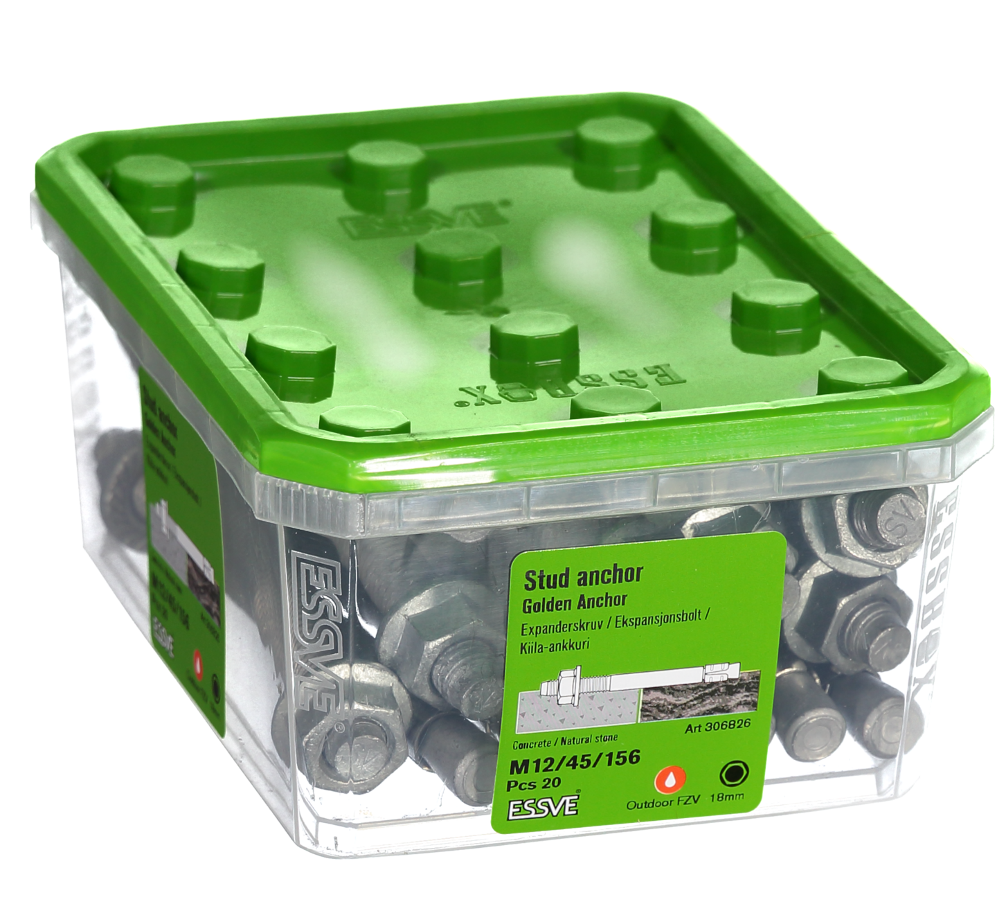 EXPANDER FZV M12X156 20ST GOLDEN ANCHOR