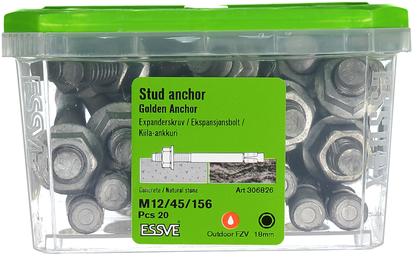 EXPANDER FZV M12X156 20ST GOLDEN ANCHOR