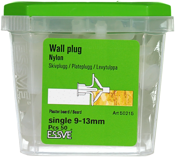 SKIVPLUGG ENKEL 9-13MM 50ST