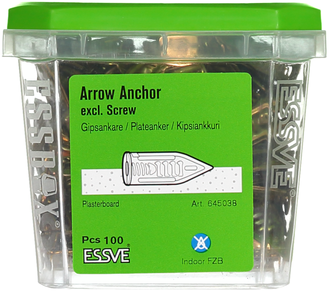 GIPSANKARE 3,5MM 100ST ARROW ANCHOR