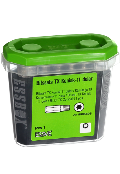 BITSSET KONISK TX 11 DELAR ESSVE