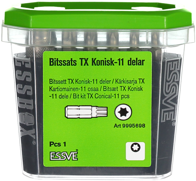 BITSSET KONISK TX 11 DELAR ESSVE