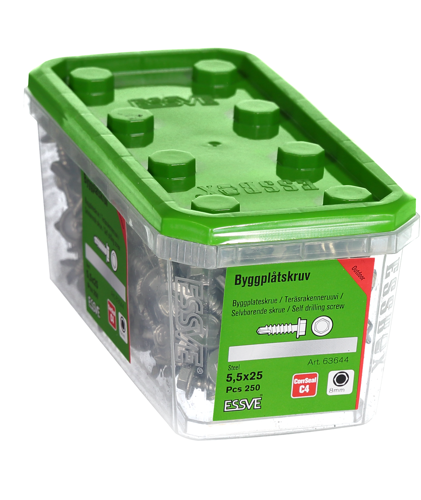 PLÅTSKRUV BS 6K FL CORRSEAL 5,5X25 250ST
