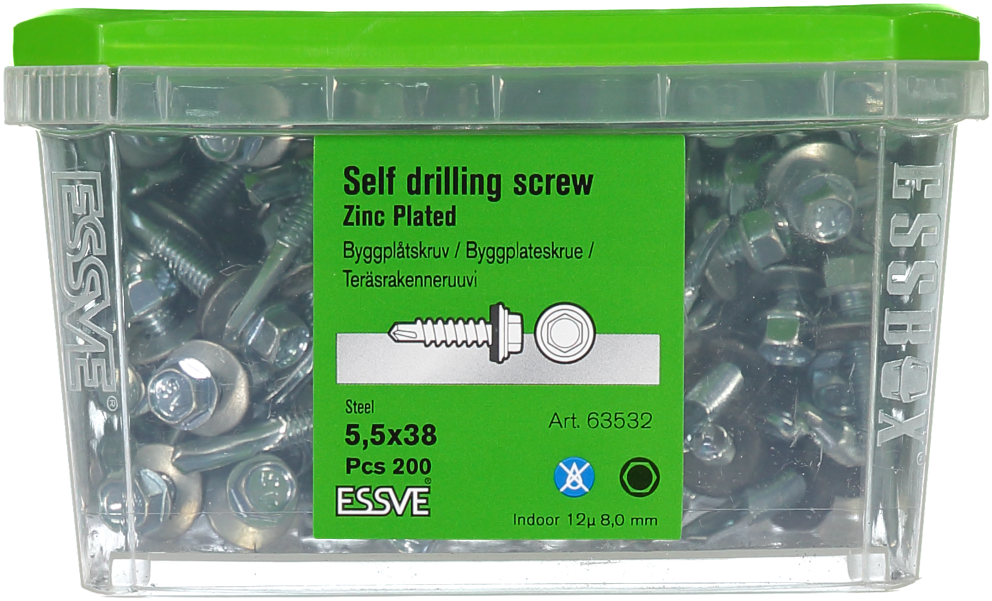 PLÅTSKRUV BS 6K BR FZB 5,5X38 200ST