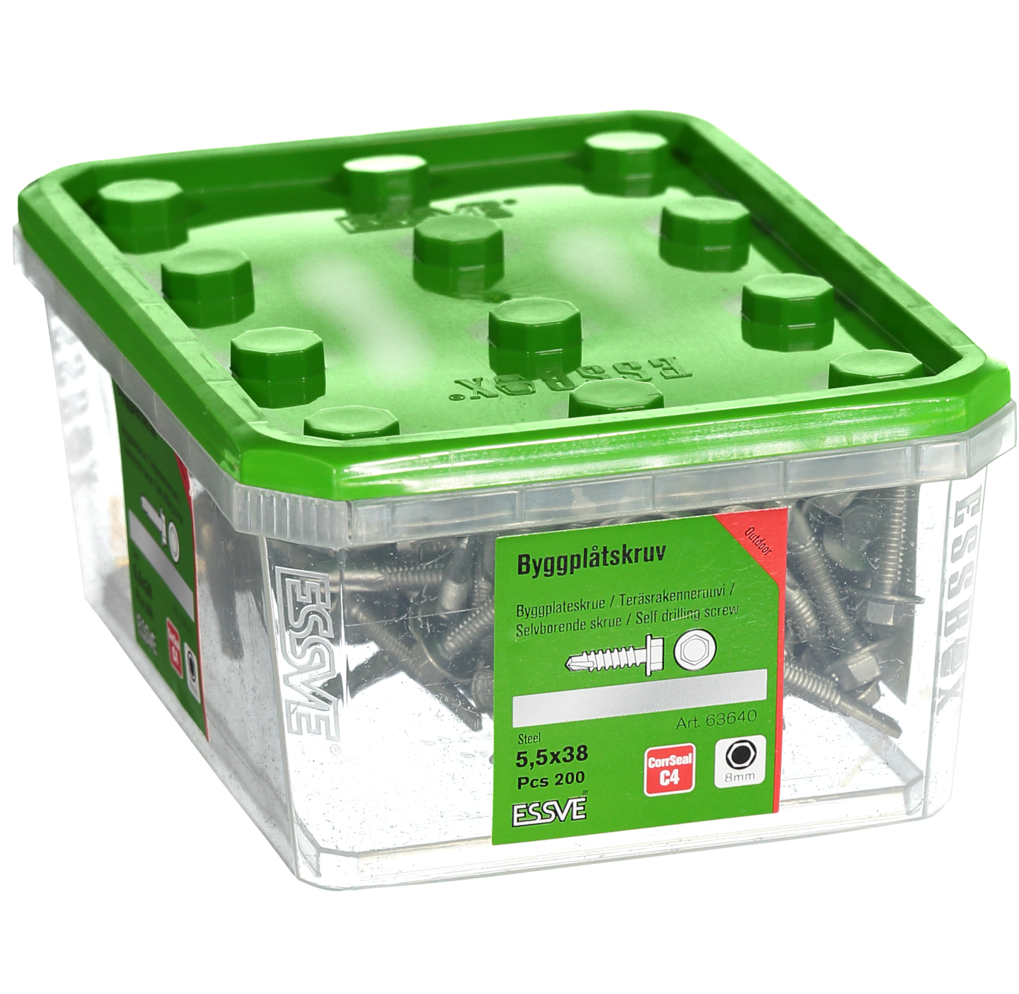 PLÅTSKRUV BS 6K FL CORRSEAL 5,5X38 200ST