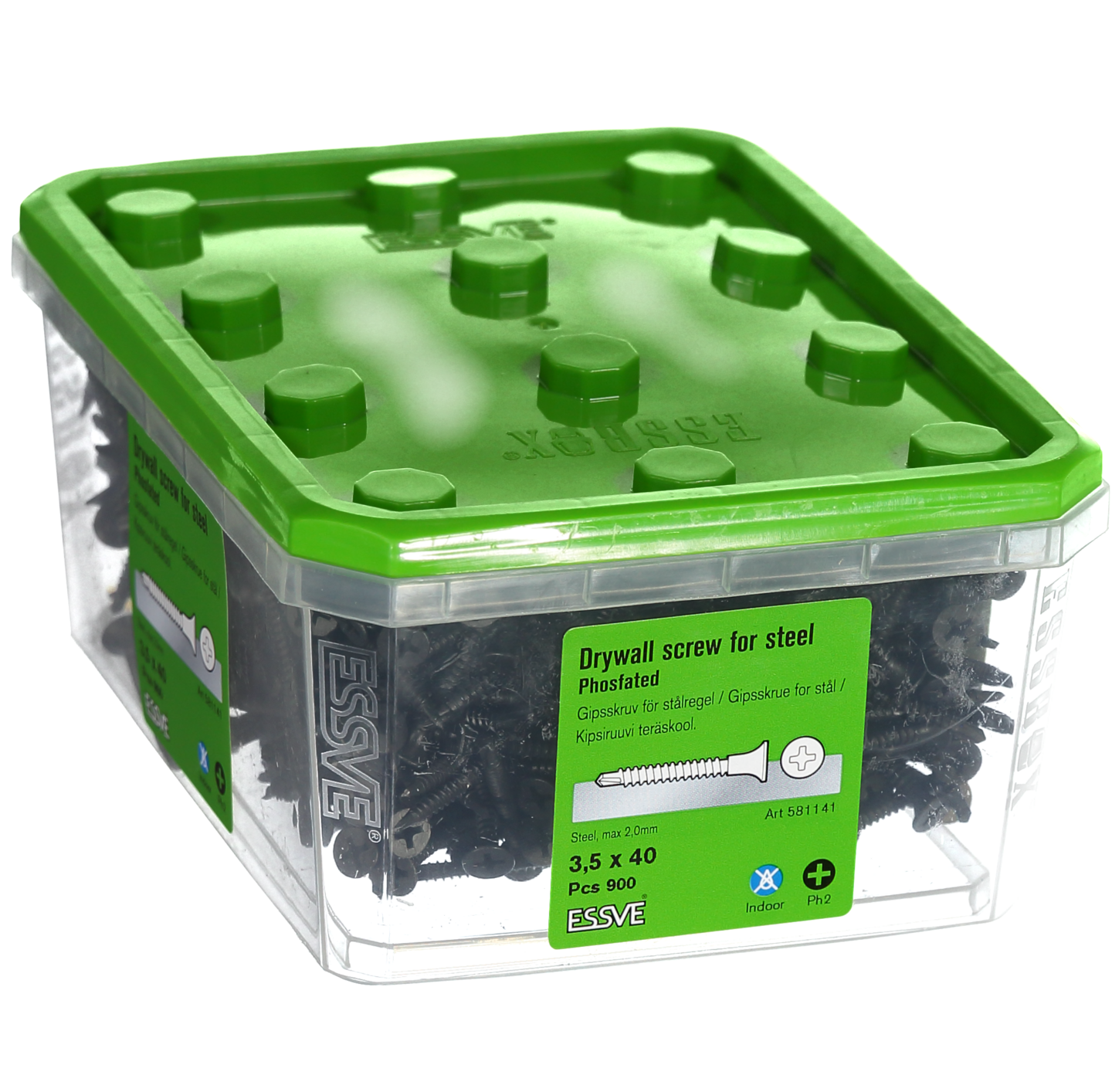 GIPSSKRUV BS PH2 FO 3,5X40MM 900ST