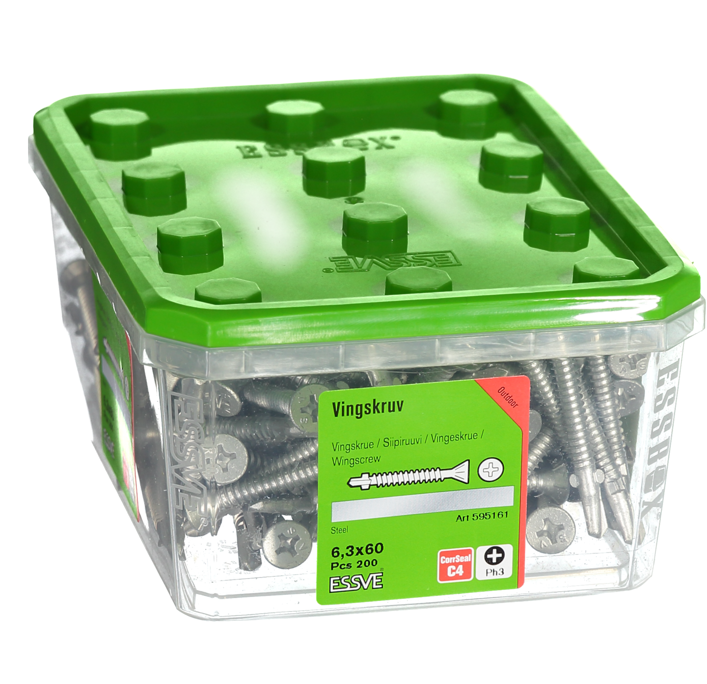 VINGSKRUV FS CORRSEAL 6,3X60 200ST