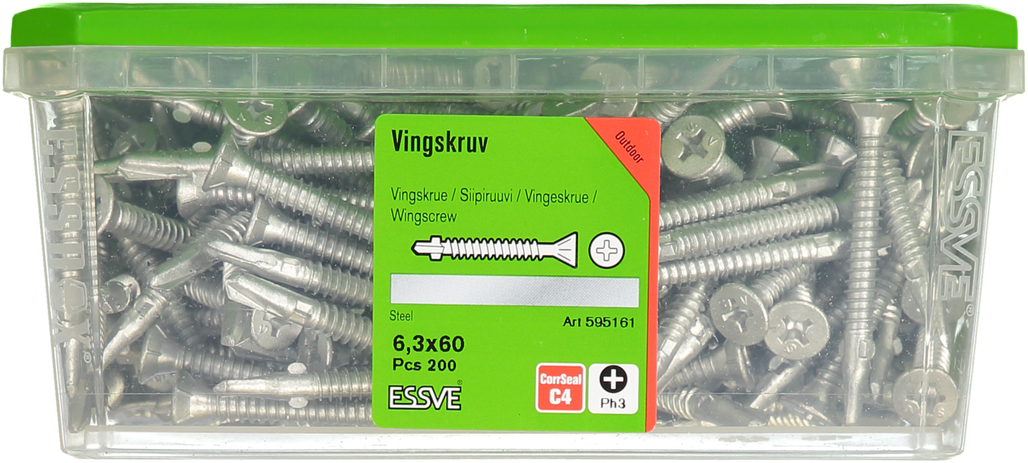 VINGSKRUV FS CORRSEAL 6,3X60 200ST