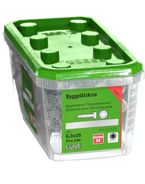PLÅTSKRUV ESSVE BS 6K CORRSEAL, 6,3X25 250ST