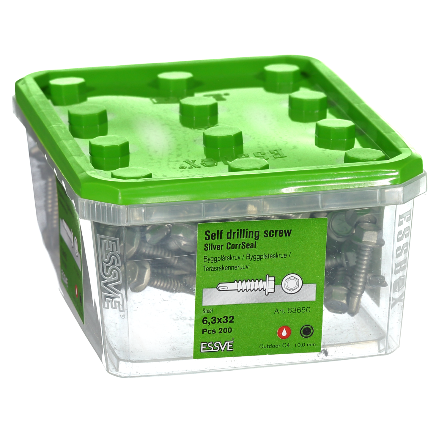 PLÅTSKRUV BS 6K FLÄNS CORRSEAL 6,3X32 200ST