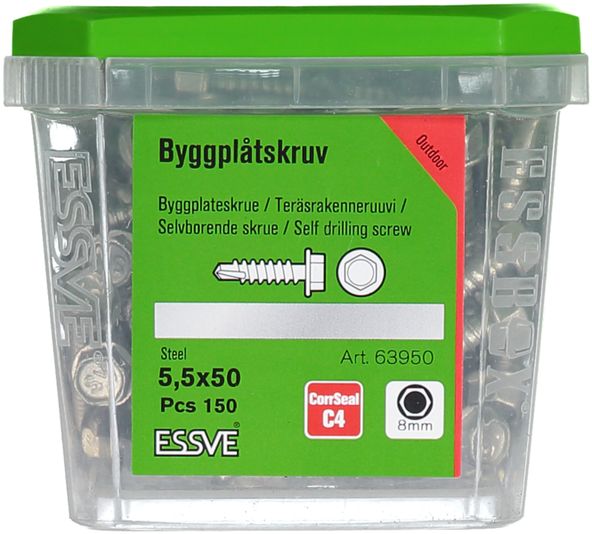 PLÅTSKRUV BS 6K CORRSEAL 5,5X50 150ST