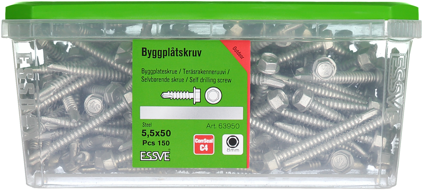 PLÅTSKRUV BS 6K CORRSEAL 5,5X50 150ST